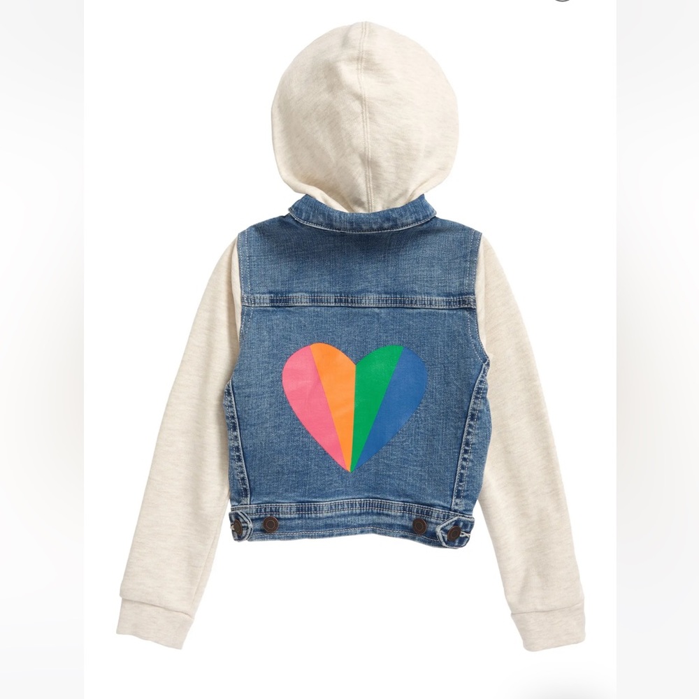 Tucker + Tate Heart Graphic Hooded denim jacket - toddler